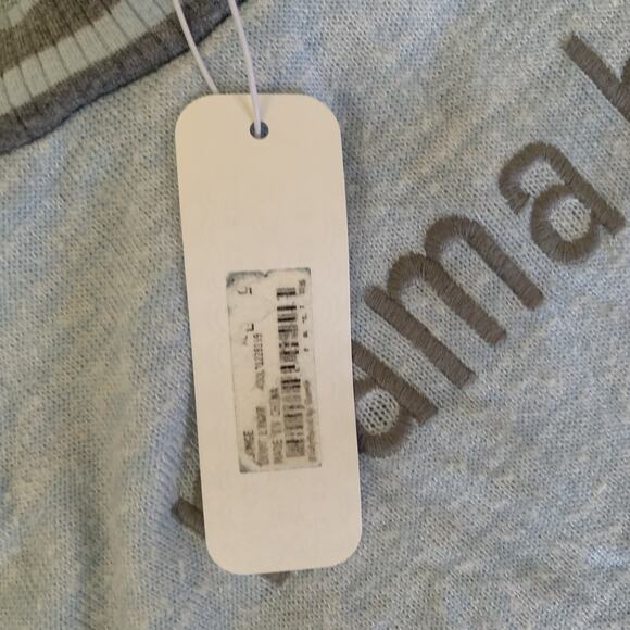 NWT CHARMING CHARLIE WOMEN'S BLUE & GRAY STRIPE "MAMA BIRD" SWEATER SIZE XL - Picture 3 of 7